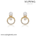 94065 latest design jewelry circle shape pearl ladies earrings